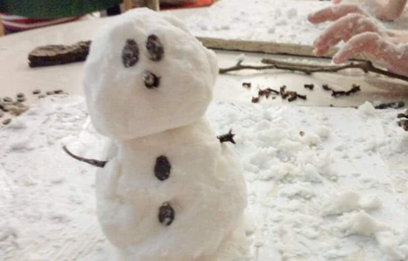 come fare la neve finta in casa