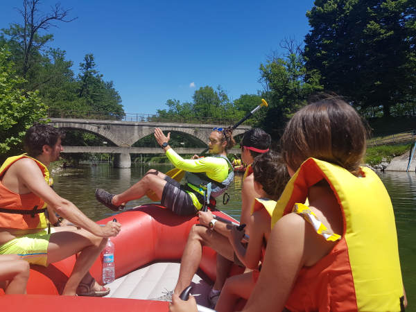 slow rafting ticino con i bambini