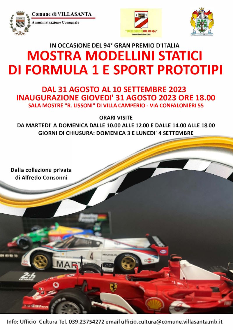 modellino formula 1 monza mostra villasanta