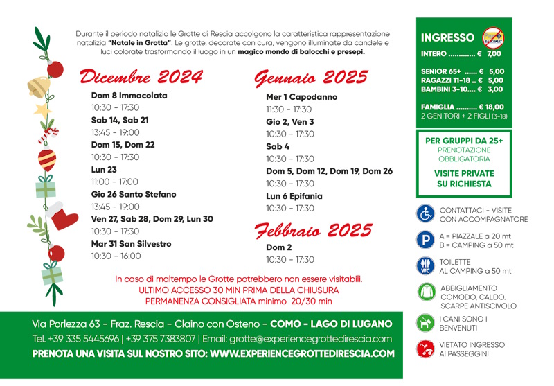 Natale In Grotta 2024 2025 calendario