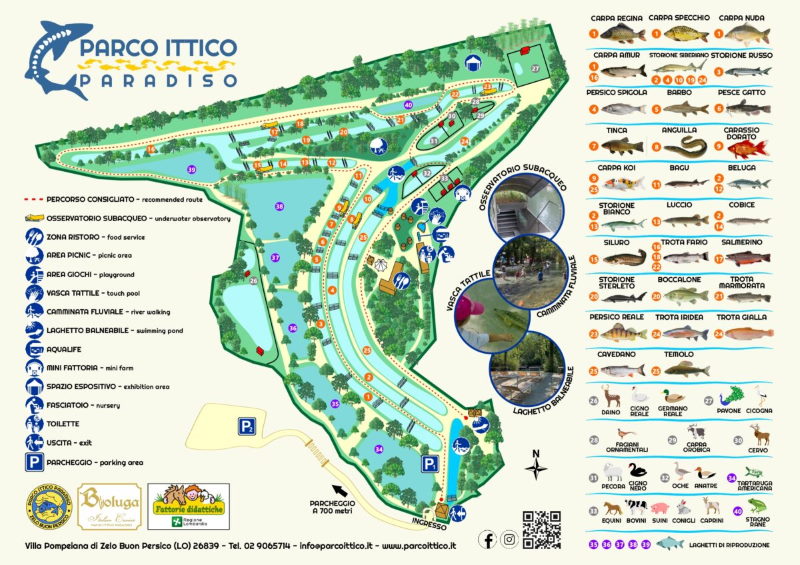 mappa parco ittico paradiso