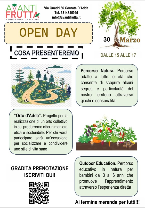 Avanti Frutta Open Day 30Mar 25 Gigi QRCODE