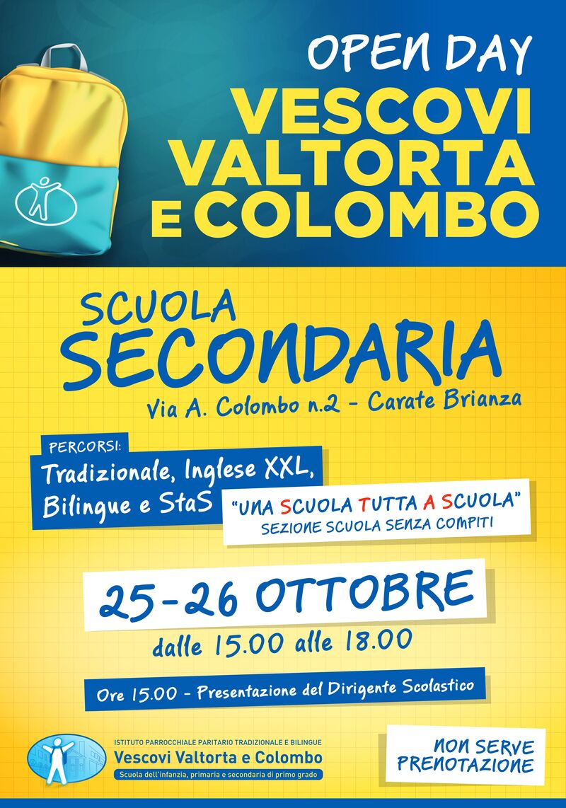 Manifesti OpenDay SECONDARIA 70x100 2025 E2 trac 1