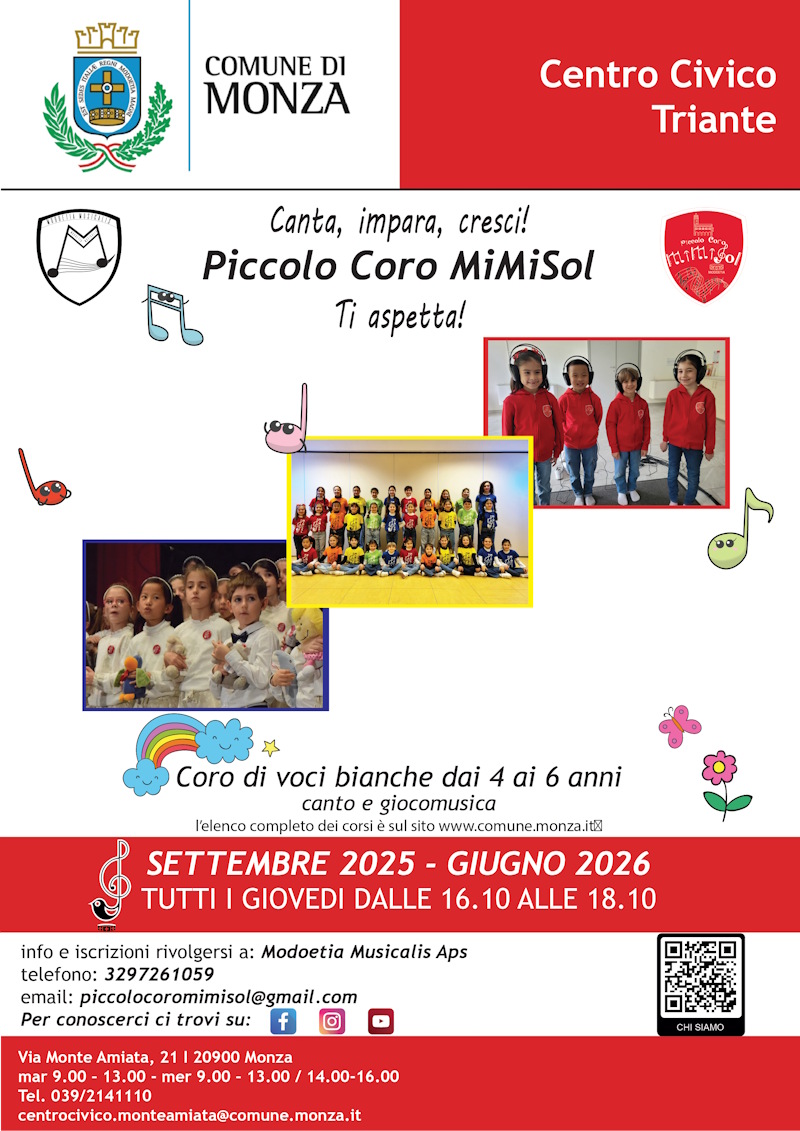 corso coro voci biache monza