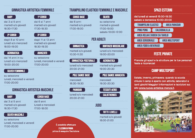 NAM Brochure corsi ginnastica monza 25